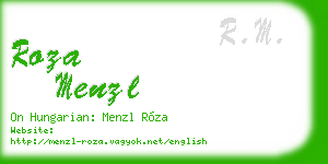 roza menzl business card